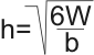 формула расчета высоты балки при известной ширине и моменте сопротивления
